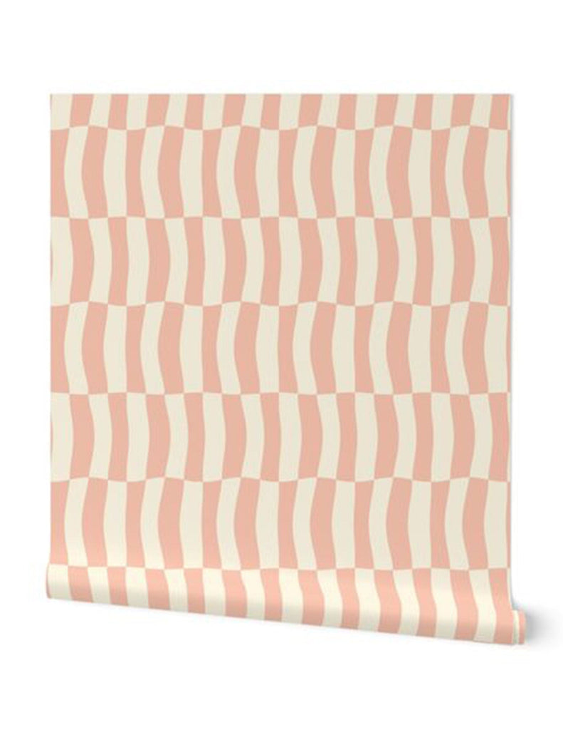Sherbert Melt -  Wallpaper - Creme & Pink