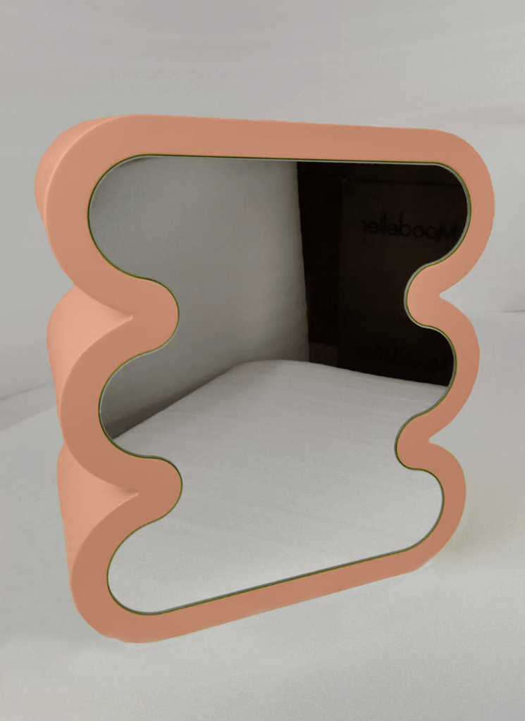 Double-sided Bubbly Mirror - Peach