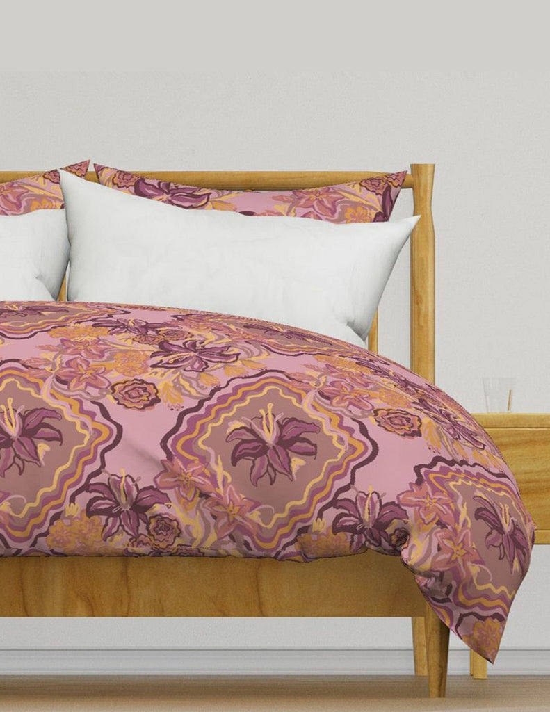 Diamond Bouquet -  Bedding - Purple & Gold