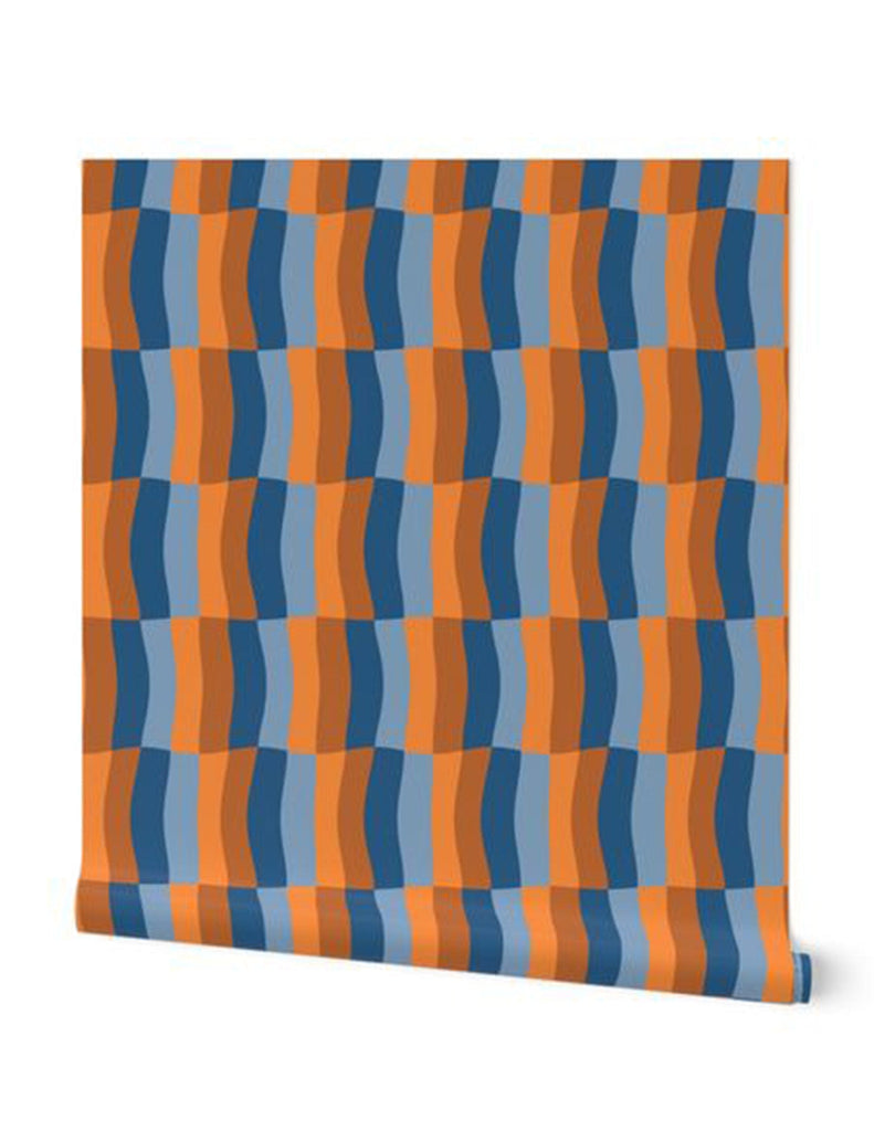 Sherbert Melt -  Wallpaper - Oranges & Blues
