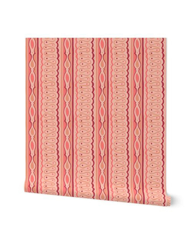 Dot & Line - Wallpaper - Pink