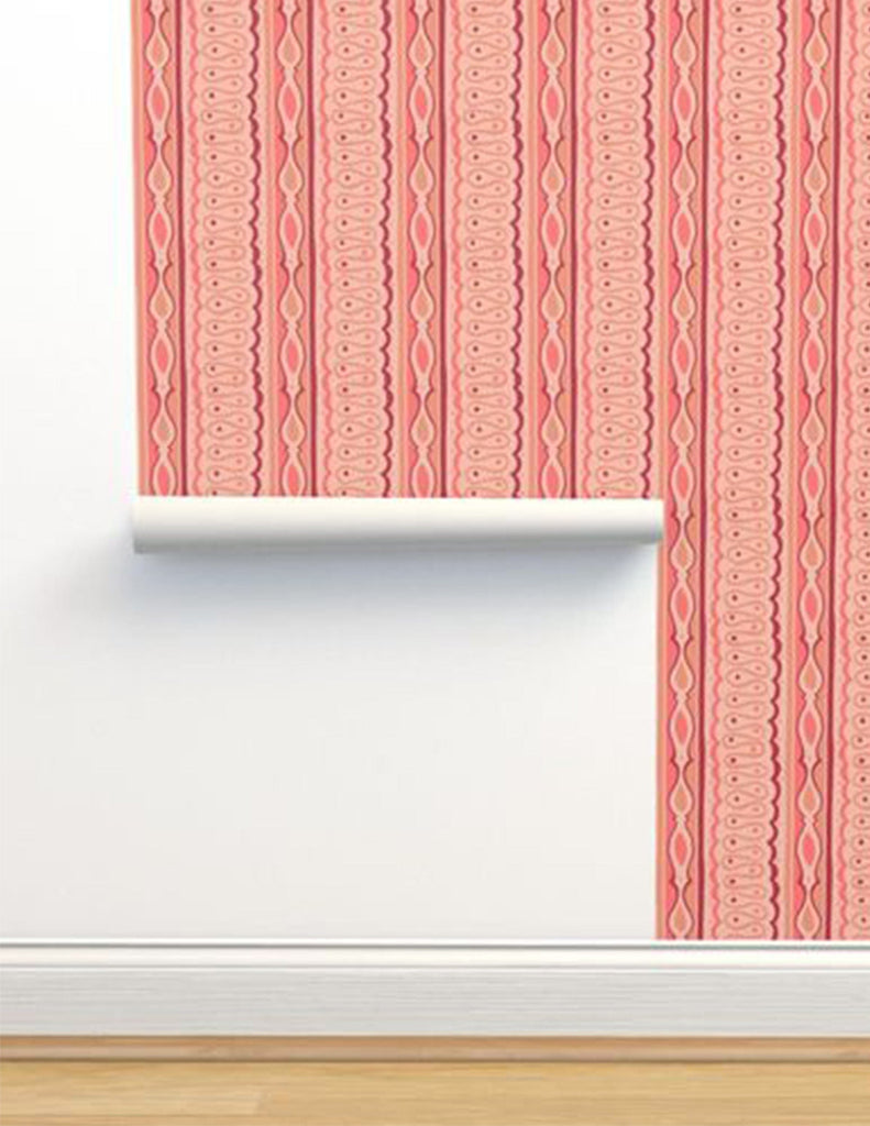 Dot & Line - Wallpaper - Pink