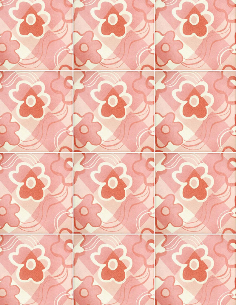 Check Floral Tile