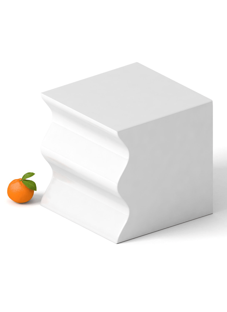 Single-Sided Wavy Cube - White
