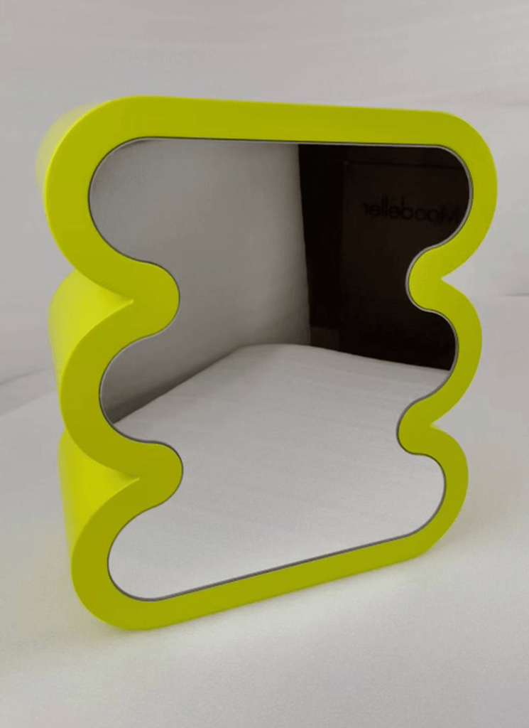 Double-sided Bubbly Mirror - Lime